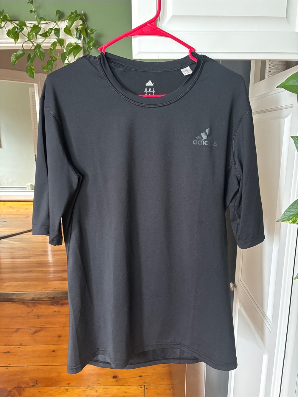 adidas Black Short Sleeve Athletic Tee